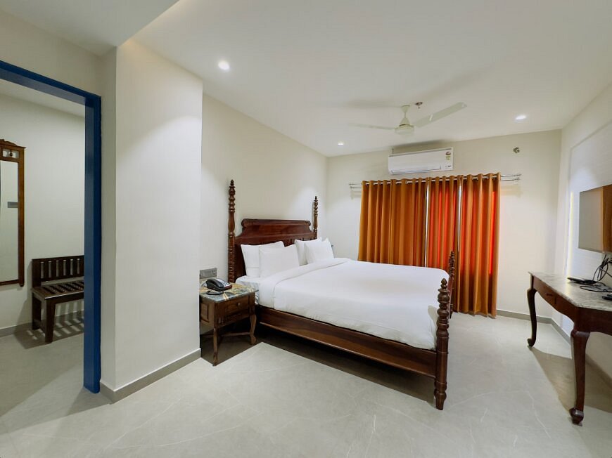 Executive Room comfortable seating area at Nirvana Boutique Hotel Ujjain