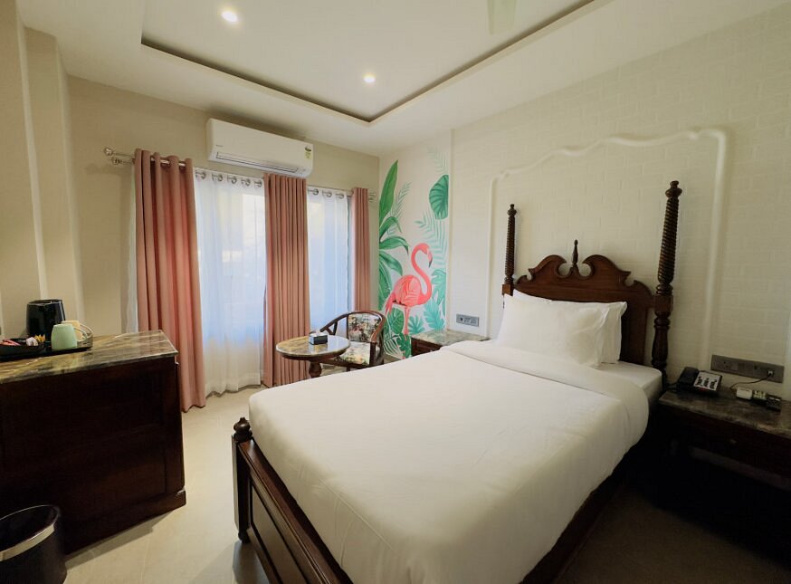 Executive Room work area at Nirvana Boutique Hotel Ujjain