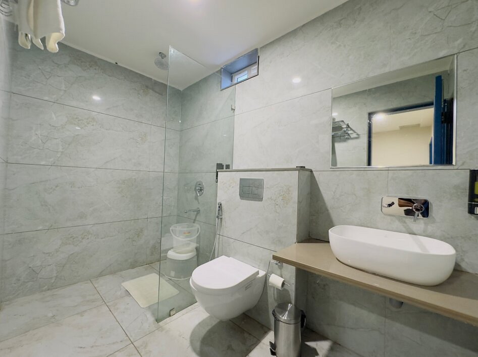 Family Four Bed Room bathroom at Nirvana Boutique Hotel Ujjain